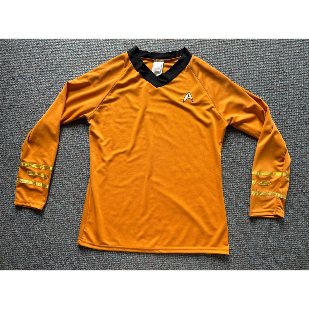 Star Trek Captain Kirk Deluxe Costume Shirt Gold Rubies Mens Large Cosplay - Picture 6 of 10